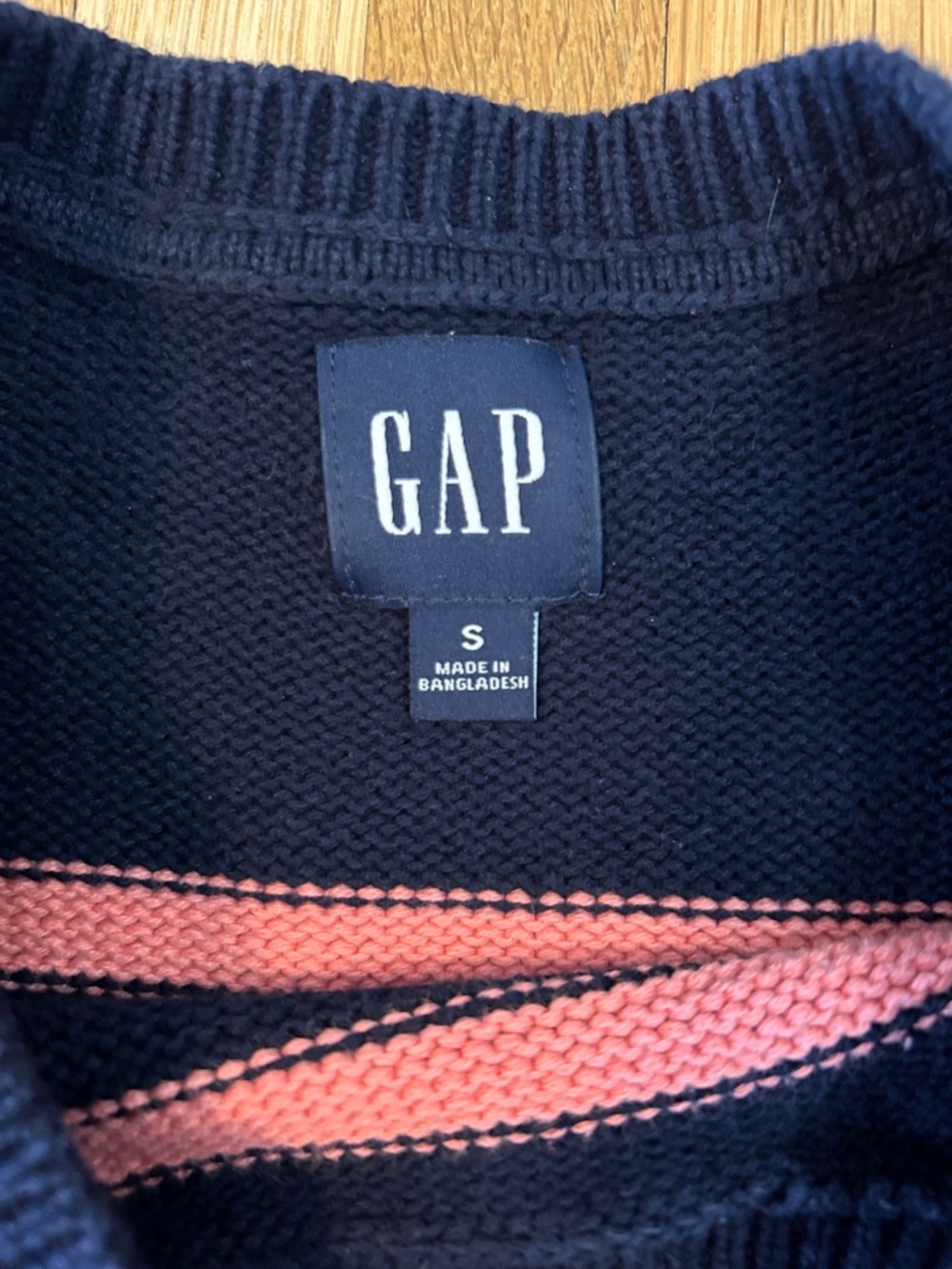 GAP Navy Crewneck striped Sweater - Picture 4 of 7